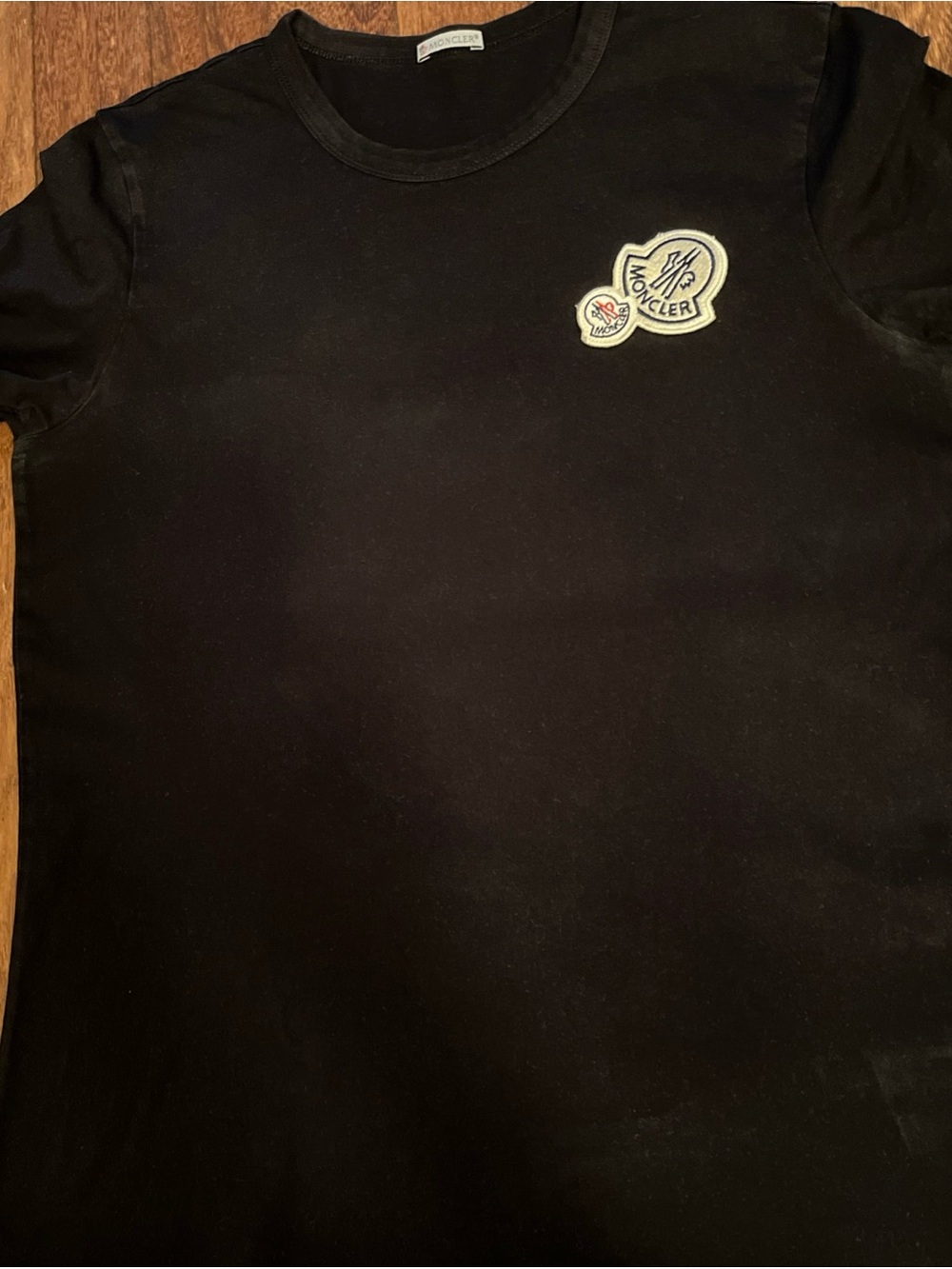 Moncler large Black Logo Patch T-Shirt